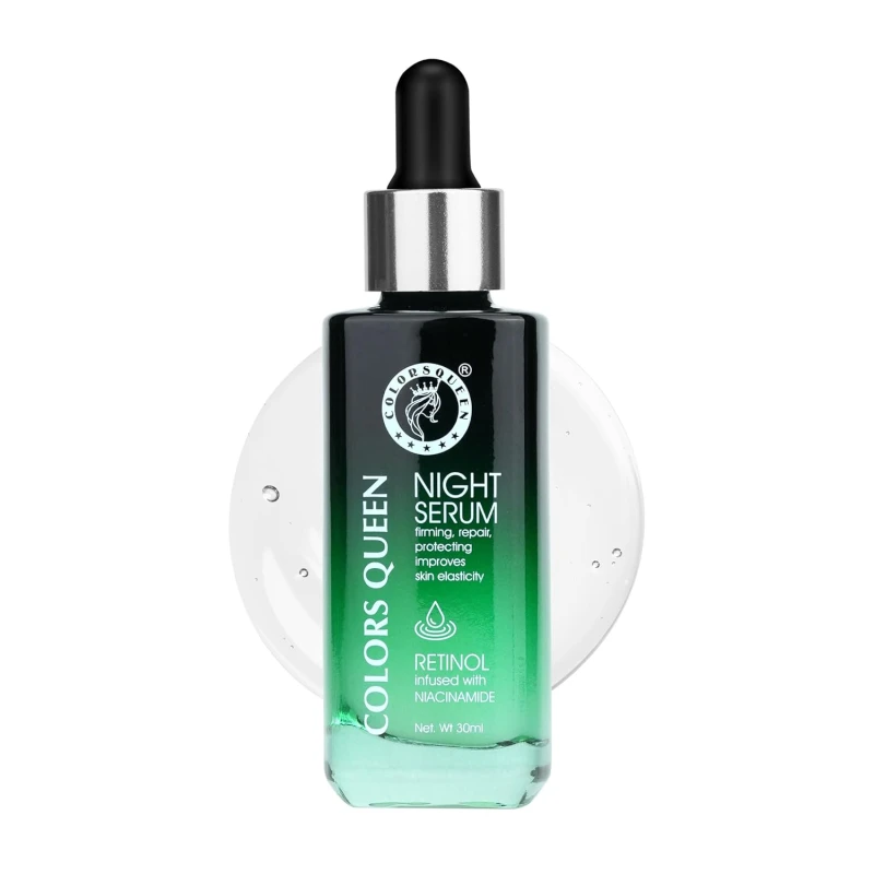 Colors Queen Retinol Night Serum – 30ml | Reduce Fine Lines &amp; Wrinkle, Anti-Ageing Night Face Serum | Niacinamide Face Serum for Younger Looking Skin - Thumbnail 2