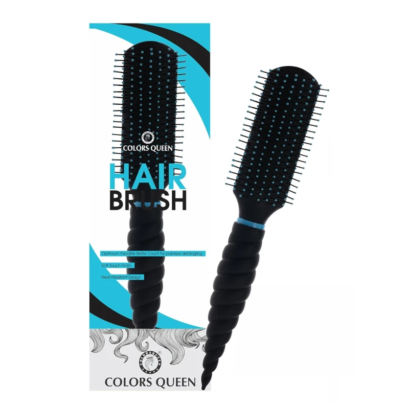 Colors Queen Small Paddle Hair Brush with Strong &amp; Flexible Bristles | Hair Brush for Men &amp; Women for Grooming, Straightening, Smoothing &amp; Detangling Hair (Small Paddle Brush) - Thumbnail 6