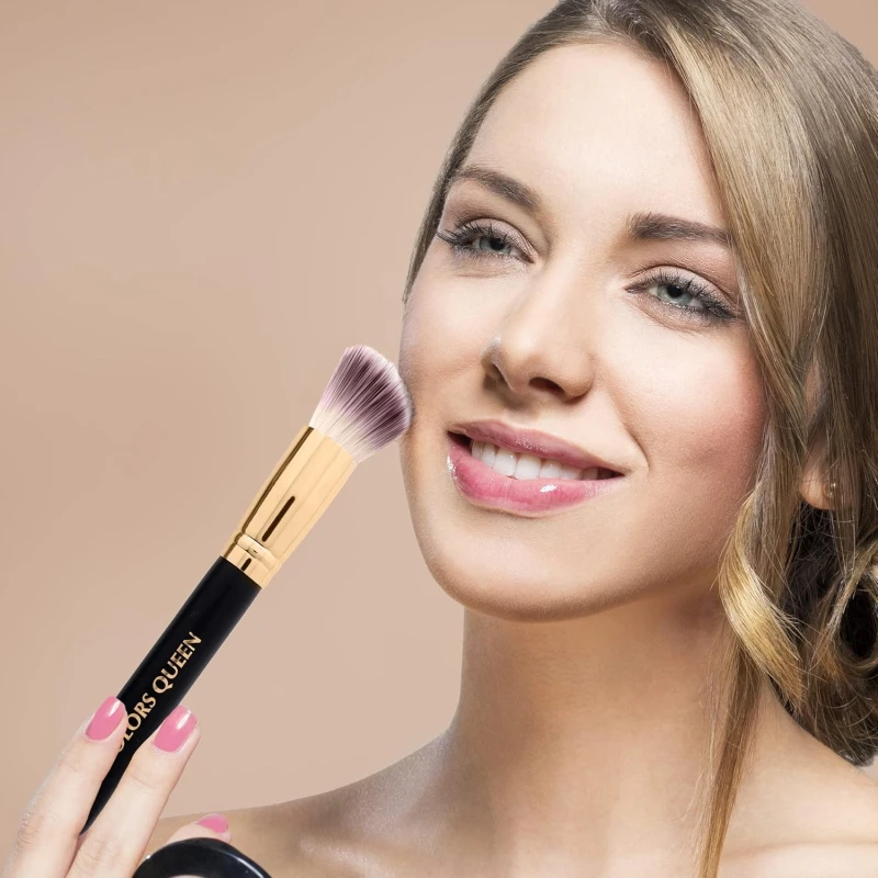 COLORS QUEEN Soft Bristle Foundation Brush | Flat Makeup Brush for Liquid &amp; Powder Foundation Application | Blending Brush for Face Makeup thumbnail 4