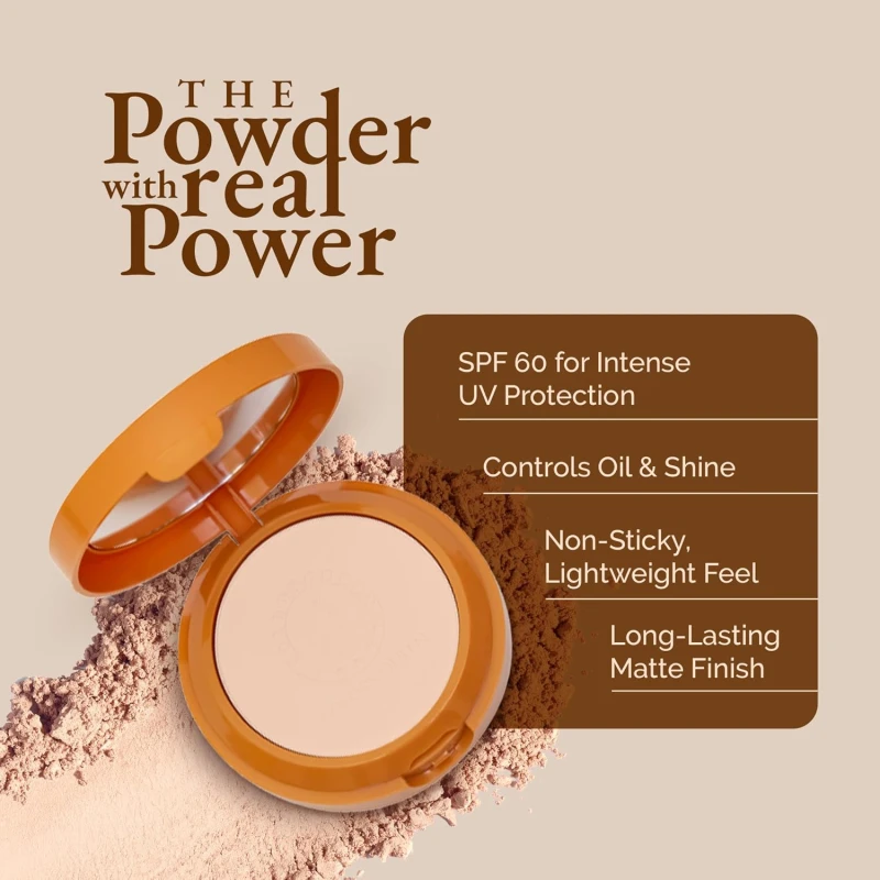 Colors Queen Sun Expert Compact Powder with SPF 60 UVA/UVB PA+++ | UV Protection, Oil Control, Easy to Blend Matte Finish, Long Wearing &amp; Lightweight Compact Powder (02 - Ivory, 15g) - Thumbnail 3