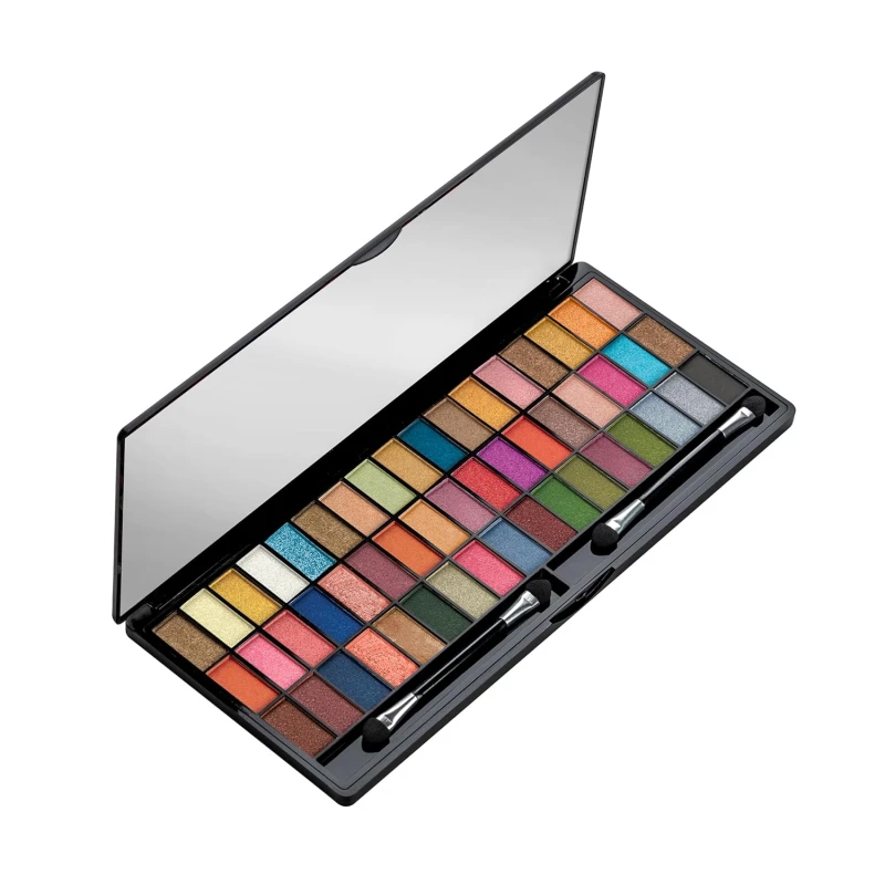 Colors Queen Ultra Pigmented 51 Colors Eyeshadow Palette with Brush | Easy to Blend, Long Wearing Eye Makeup Palette | Eyeshadow Palette with Shimmery Shades (Multicolor - 02) - Thumbnail 2