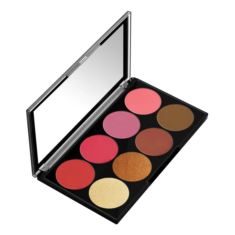Colors Queen Ultra Professional Blush Palette with Shimmer Highlighters and Contour | Highly Pigmented &amp; Easy to Blendable Shades | Lightweight Blush and Highlighter Palette (Shade - 02) - Thumbnail 2