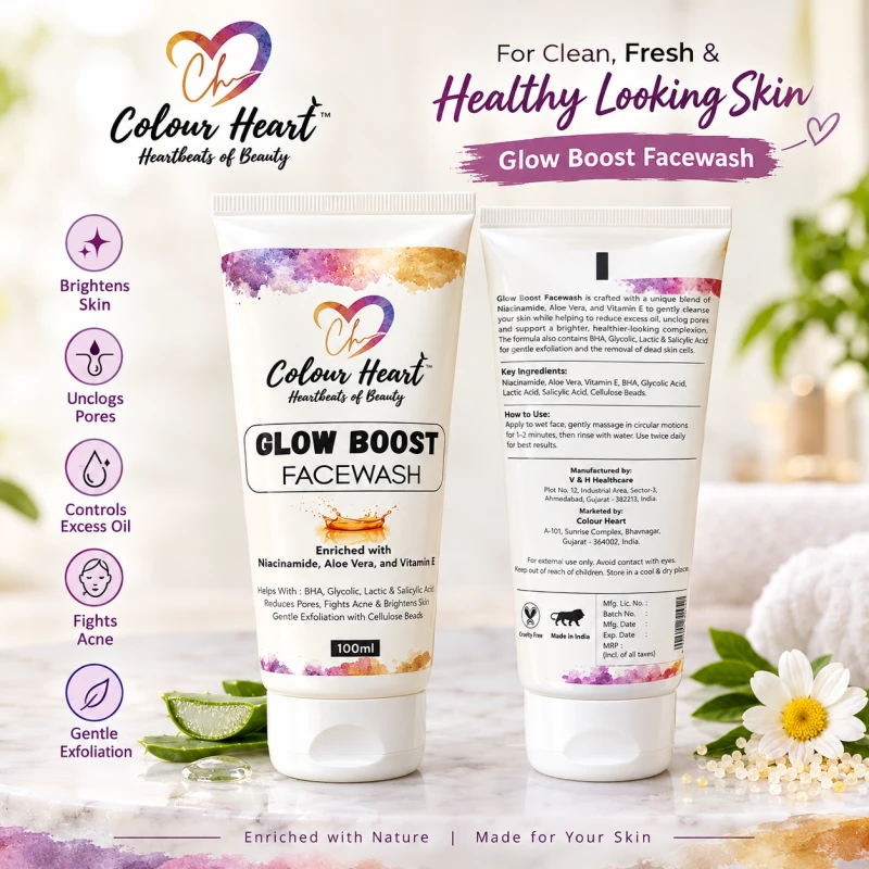 COLOUR HEART Glow Boost Face Wash with enzyme 100ml - Thumbnail 2