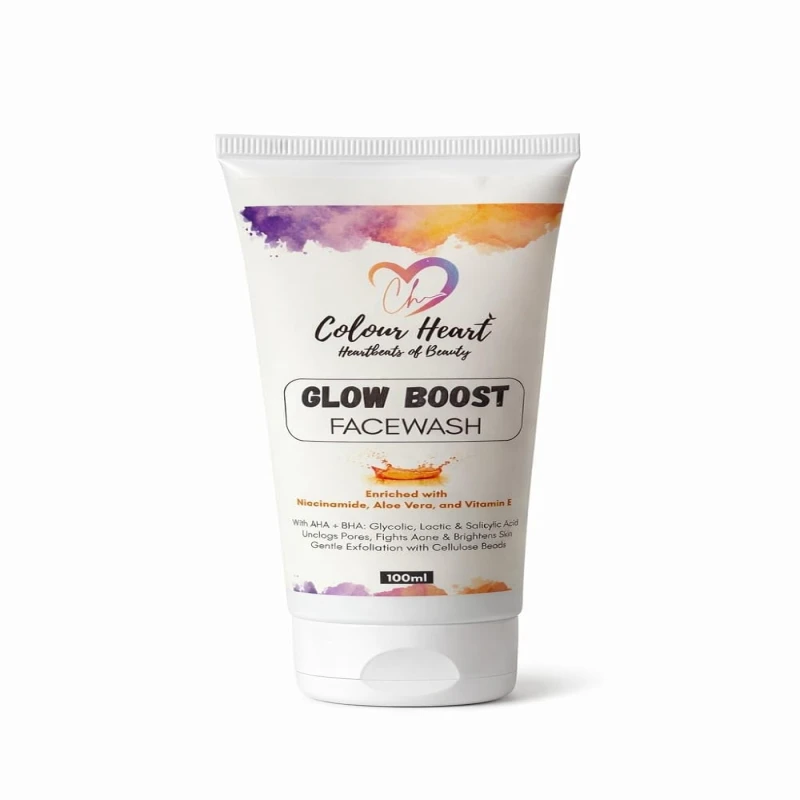 COLOUR HEART Glow Boost Face Wash with Enzyme | Reduces Tan | Boosts Glow | Gently Exfoliates &amp; Brightens Skin | Reduces Pigmentation | Sulphate-Free | Hydrating | for Men &amp; Women - 100ml SH-7711 thumbnail 2