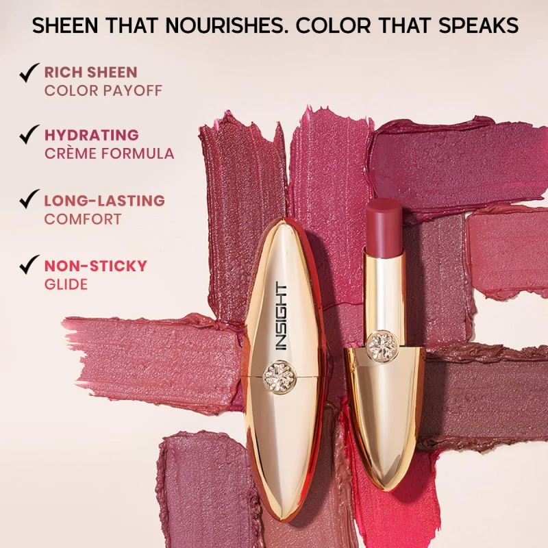 Crème Comfort Lipstick - Guilty Crush | Smooth, High-Shine Lip Color | Hydrating &amp; Nourishing | With Hyaluronic Acid &amp; Vitamin E (3.4 g) thumbnail 3