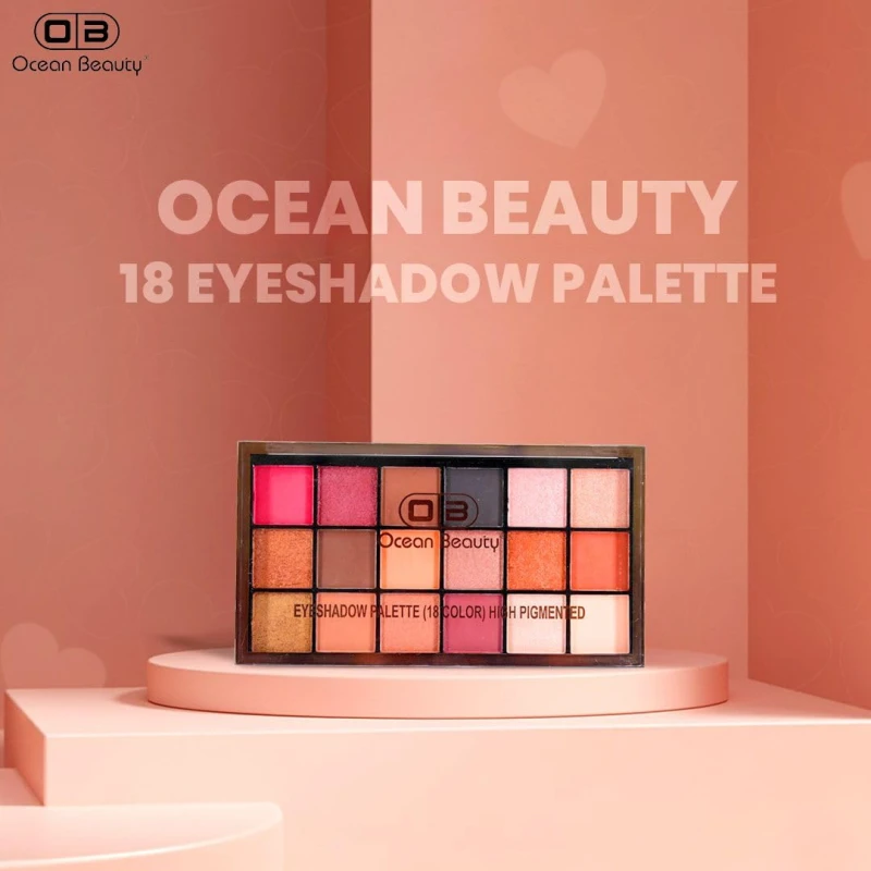 EyeShadow Palette ( 18 color ) High Pigmented | Complete Makeup Look | Makeup Palette Matte, Shimmery And Metallic Finish | Multicolor Palette | High Pigemted and Blendable | Longwear | Perfect Look Finish | 40 G (02) - Thumbnail 4