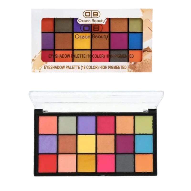 EyeShadow Palette ( 18 color ) High Pigmented | Complete Makeup Look | Makeup Palette Matte, Shimmery And Metallic Finish | Multicolor Palette | High Pigemted and Blendable | Longwear | Perfect Look Finish | 40 G (04) - Thumbnail 2