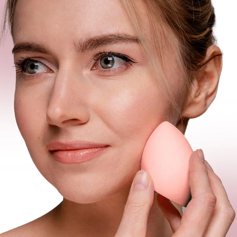 FLiCKA Beauty Blender with Case | Easy to Clean, Maintain &amp; Store | Latex-Free Blender | Suitable for Sensitive Skin with Case for Women thumbnail 3