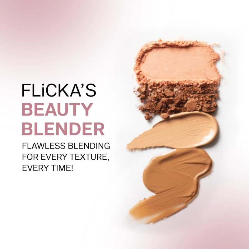FLiCKA Beauty Blender with Case | Easy to Clean, Maintain &amp; Store | Latex-Free Blender | Suitable for Sensitive Skin with Case for Women thumbnail 8