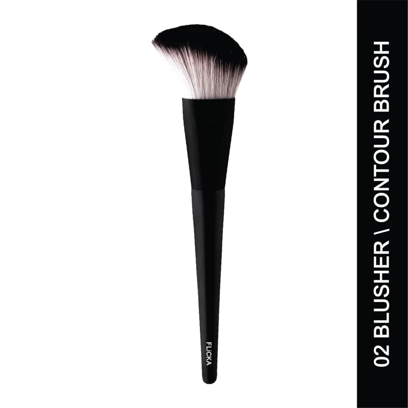 Flicka Blusher Brush For Makeup, Cruelty Free Face Blusher Blending Brush, Feather Soft Touch, 02 Blusher/Contour Brush thumbnail 2
