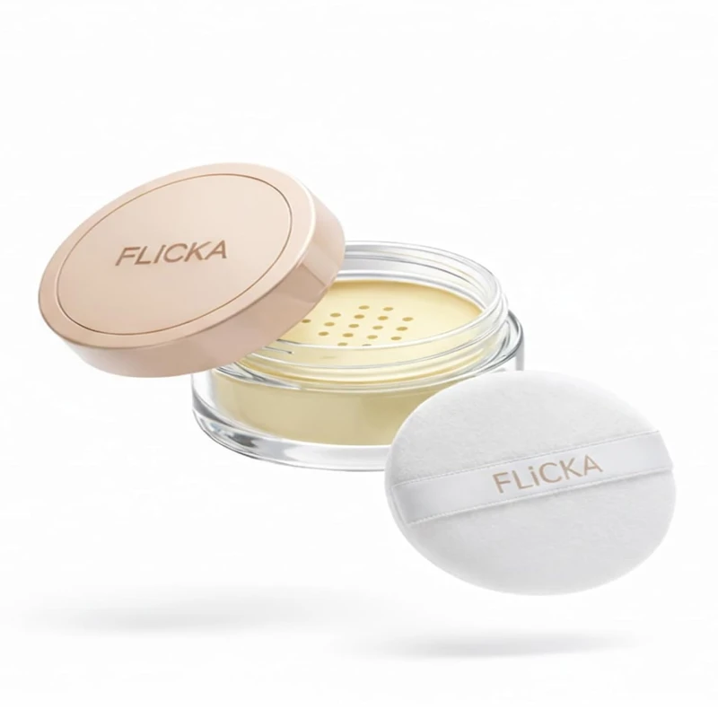 FLiCKA Dust it Off Loose Powder For Face Makeup| Weightless Loose Powder With Smooth &amp; Matte Finish| Suitable For All Skin Types| 02 Banana, 26g - Thumbnail 2