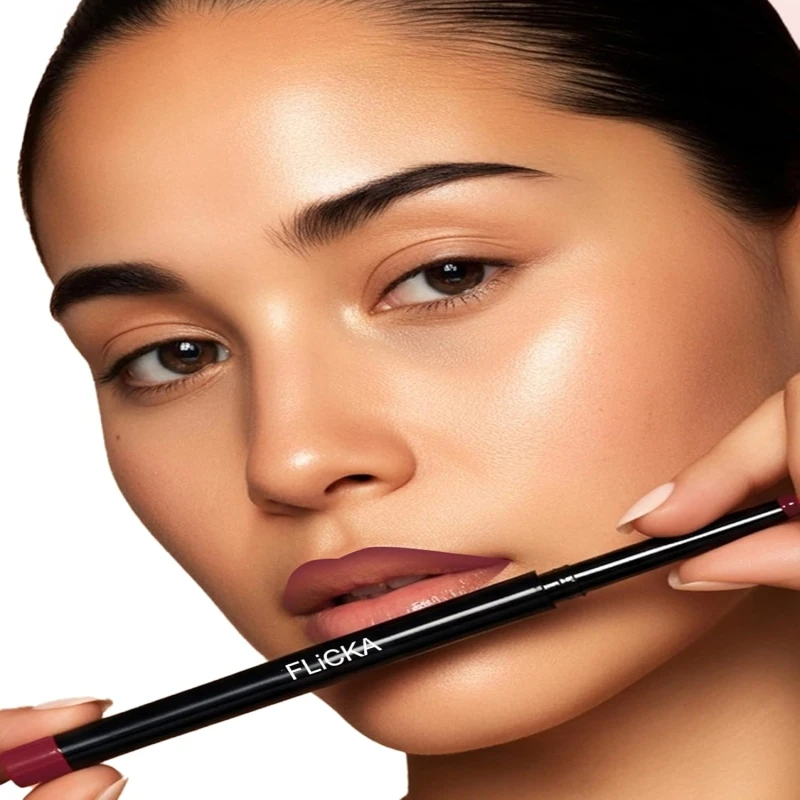 FLiCKA Essential Boundaries Lip Liner| Transfer Proof, Smudge Proof, Vitamin E, Creamy Lightweight Liner For Women, 05 Dubai, 0.4g thumbnail 3