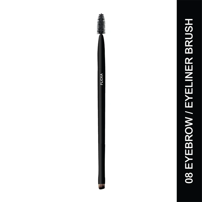 Flicka Eyebrow and Eyeliner Brush For Makeup - Cruelty Free, Feather Soft Touch, 08 Brush thumbnail 2