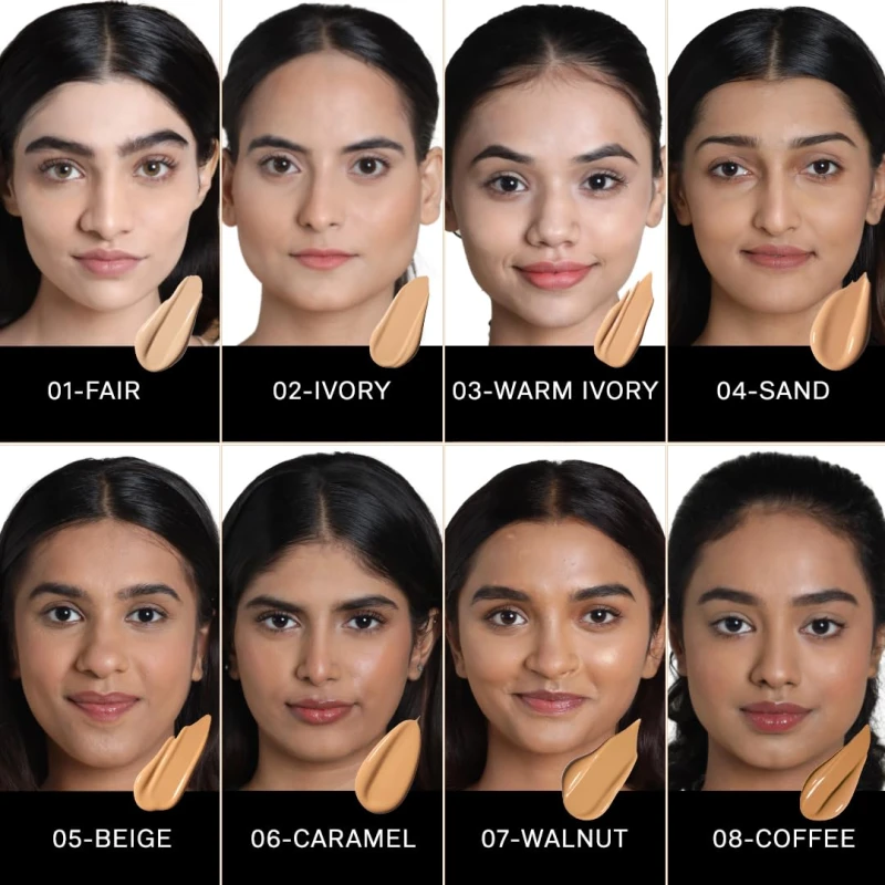 FLiCKA Flawless Femme Liquid Foundation for Face Makeup 30ml | Medium to High Coverage, Buildable | Natural, Waterproof &amp; Moisturizing | All Skin Types | 07 Walnut thumbnail 6