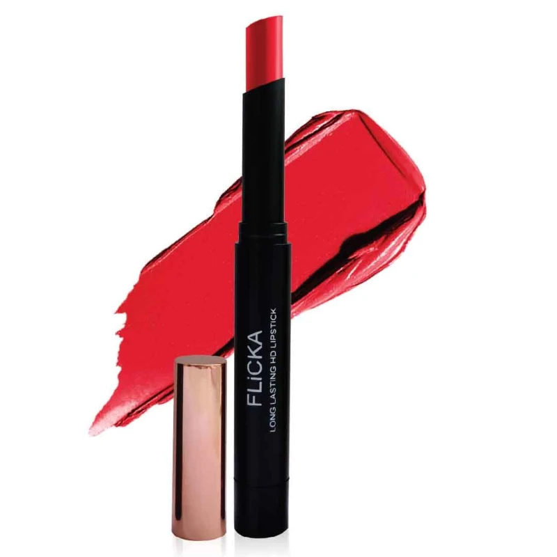 FLiCKA High Drama Creamy Matte Lipstick| Non-transfer HD Lipstick, Waterproof, Hydrating, Moisturizing, Upto 16Hrs, 02 Exited, 3.2 - Thumbnail 4