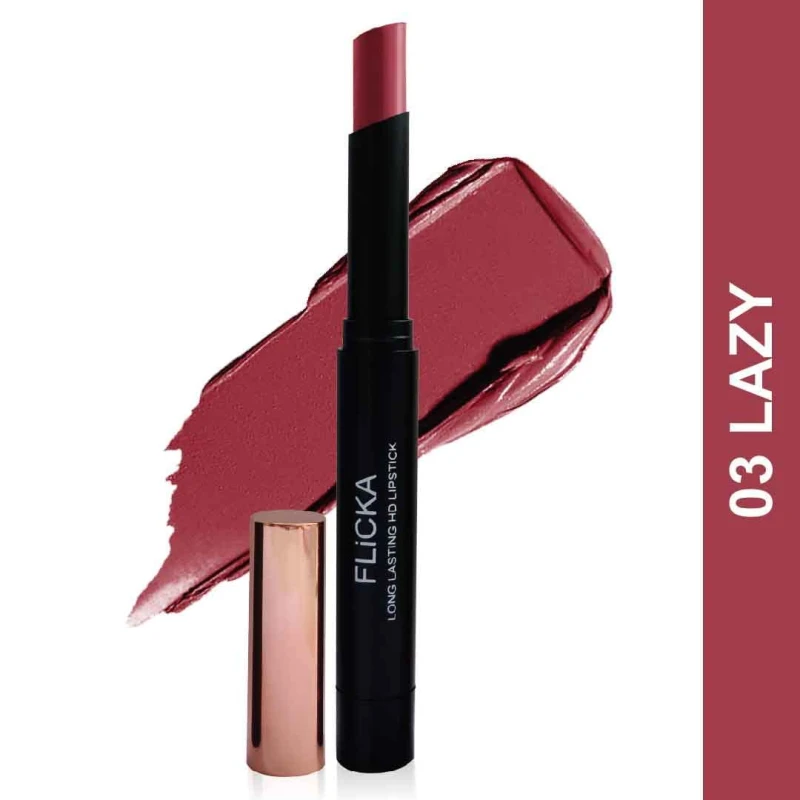 FLiCKA High Drama Creamy Matte Lipstick| Non-transfer HD Lipstick, Waterproof, Hydrating, Moisturizing, Upto 16Hrs, 05 Guilt, 3.2 thumbnail 2