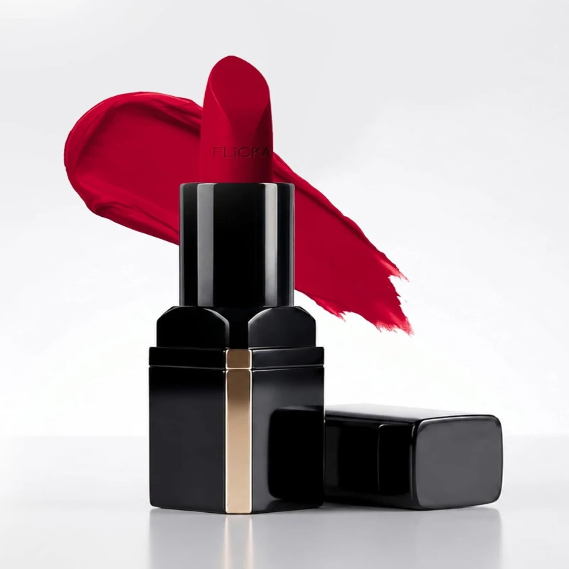 FLiCKA Lip Poetry Matte Lipstick| Enriched With Vitamin E, Sulphate Free, Moisturizing, Long Lasting Upto 6Hrs, 01 Twinkle Twinkle, 4g thumbnail 2