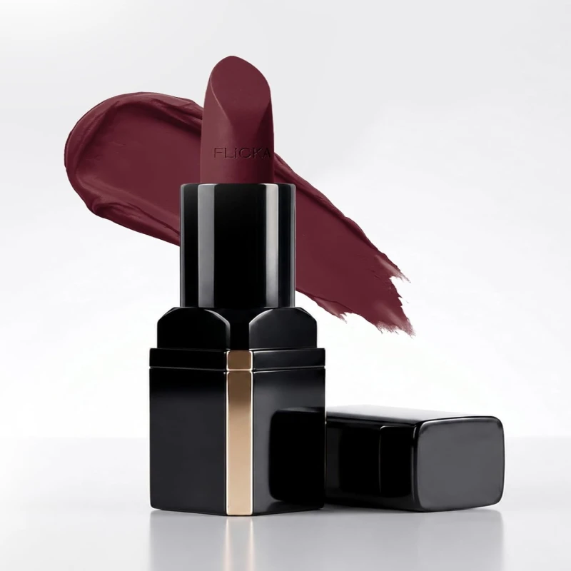 FLiCKA Lip Poetry Matte Lipstick| Enriched With Vitamin E, Sulphate Free, Moisturizing, Long Lasting Upto 6Hrs, 03 Johny Johny, 4g thumbnail 2