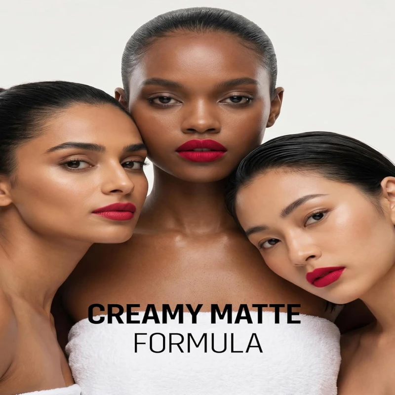 FLiCKA Lip Poetry Matte Lipstick| Enriched With Vitamin E, Sulphate Free, Moisturizing, Long Lasting Upto 6Hrs, 04 Chubby Cheeks, 4g thumbnail 7