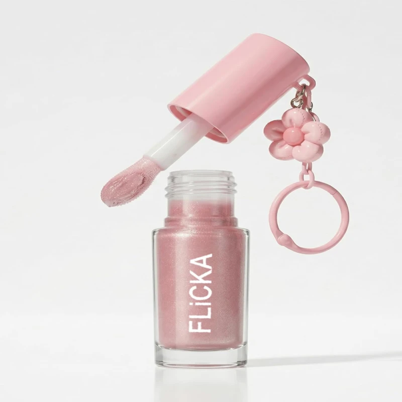 FLiCKA Luxe Lip Gloss - Hydrating, Non-Sticky Cushion Gloss With Glass Shine For Plump Lips - 05 | Glossy thumbnail 2