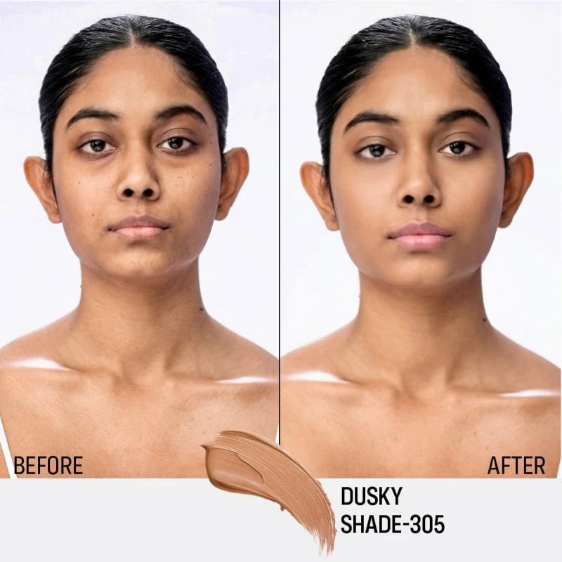 FLiCKA Professional HD Liquid Foundation With SPF Long Lasting High Coverage Waterproof - Dusky 305 thumbnail 3