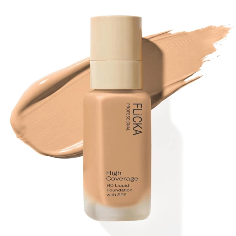 FLiCKA Professional HD Liquid Foundation With SPF Long Lasting High Coverage Waterproof - Fair 102 thumbnail 2