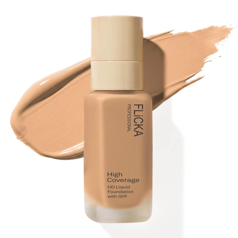 FLiCKA Professional HD Liquid Foundation With SPF Long Lasting High Coverage Waterproof - Fair 103 thumbnail 2