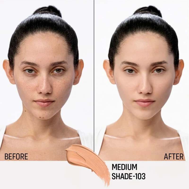 FLiCKA Professional HD Liquid Foundation With SPF Long Lasting High Coverage Waterproof - Fair 103 thumbnail 3