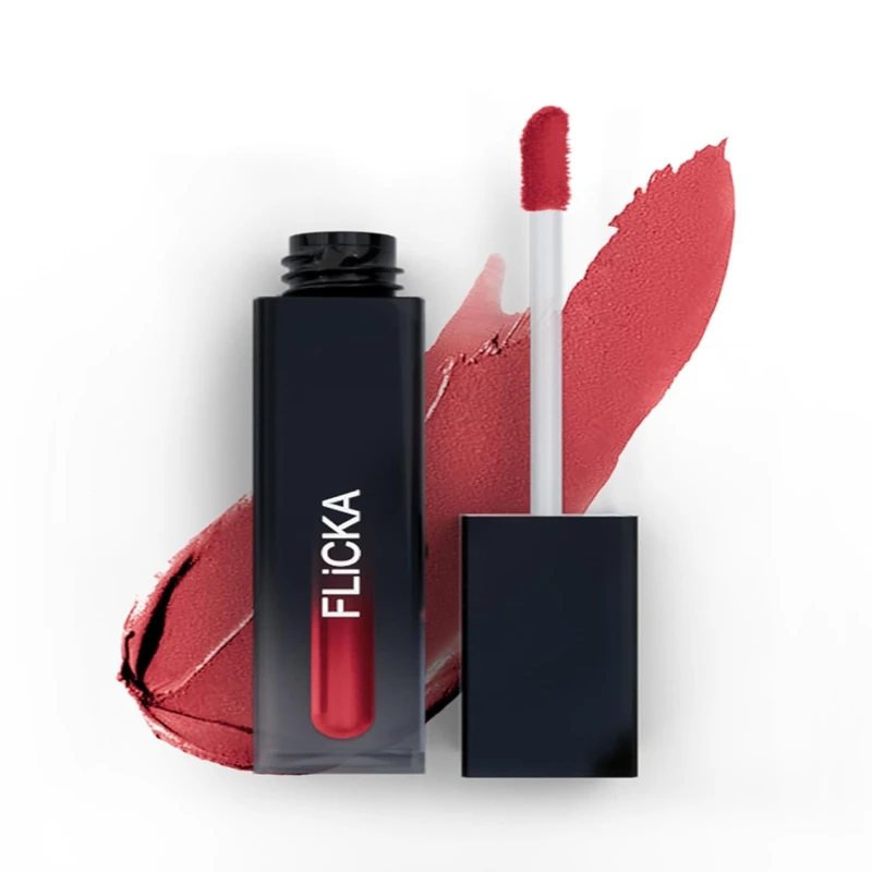 FLiCKA Set and Attack Liquid Matte Lipstick For Women| Transfer Proof, Non-Sticky, Creamy Lightweight Lipstick For Women, 16 First Love, 7ml thumbnail 2