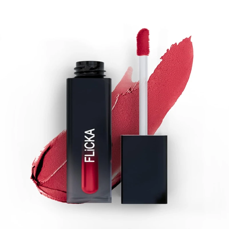 FLiCKA Set and Attack Liquid Matte Lipstick For Women| Transfer Proof, Smudge Proof, Non-Sticky, Creamy Lightweight Lipstick For Women, 12 Awesome Blossom, 7ml - Thumbnail 2