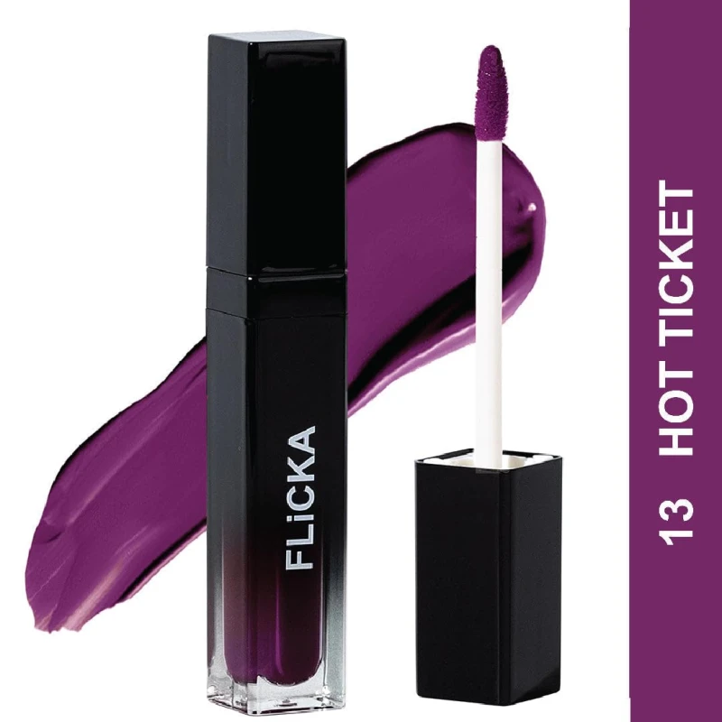 FLiCKA Set and Attack Liquid Matte Lipstick For Women| Transfer Proof, Smudge Proof, Non-Sticky, Creamy Lightweight Lipstick For Women, 13 Hot Ticket, 7ml thumbnail 2