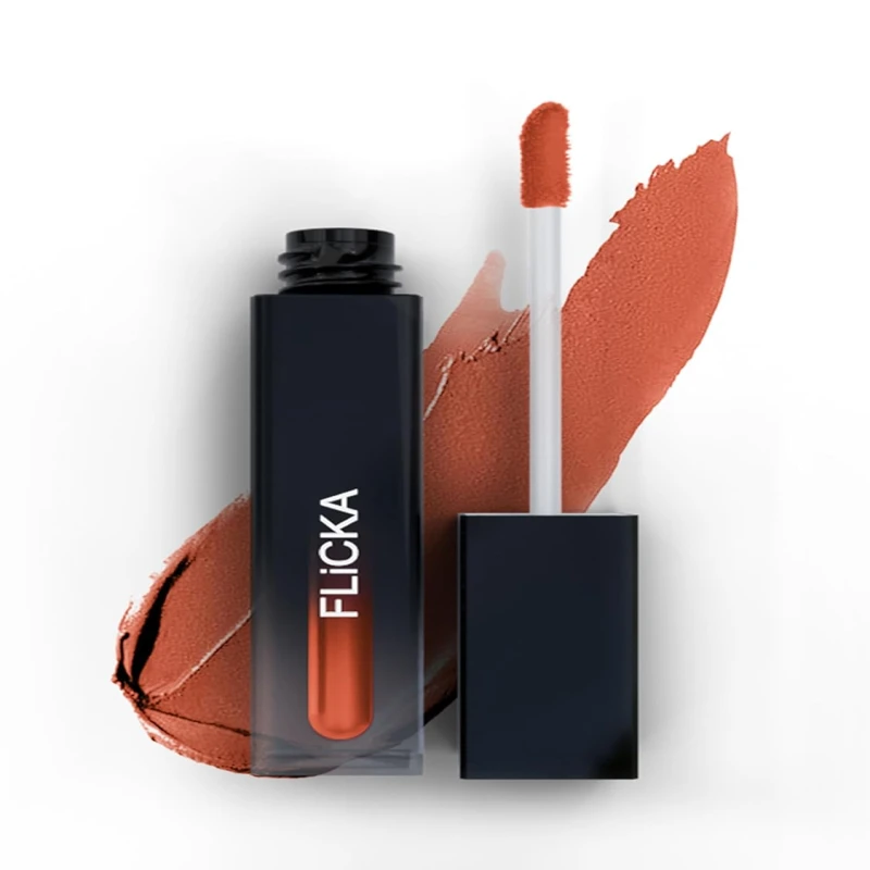 FLiCKA Set and Attack Liquid Matte Lipstick For Women| Transfer Proof, Smudge Proof, Non-Sticky, Creamy Lightweight Lipstick For Women,18 Brown Bakery, 7ml thumbnail 2