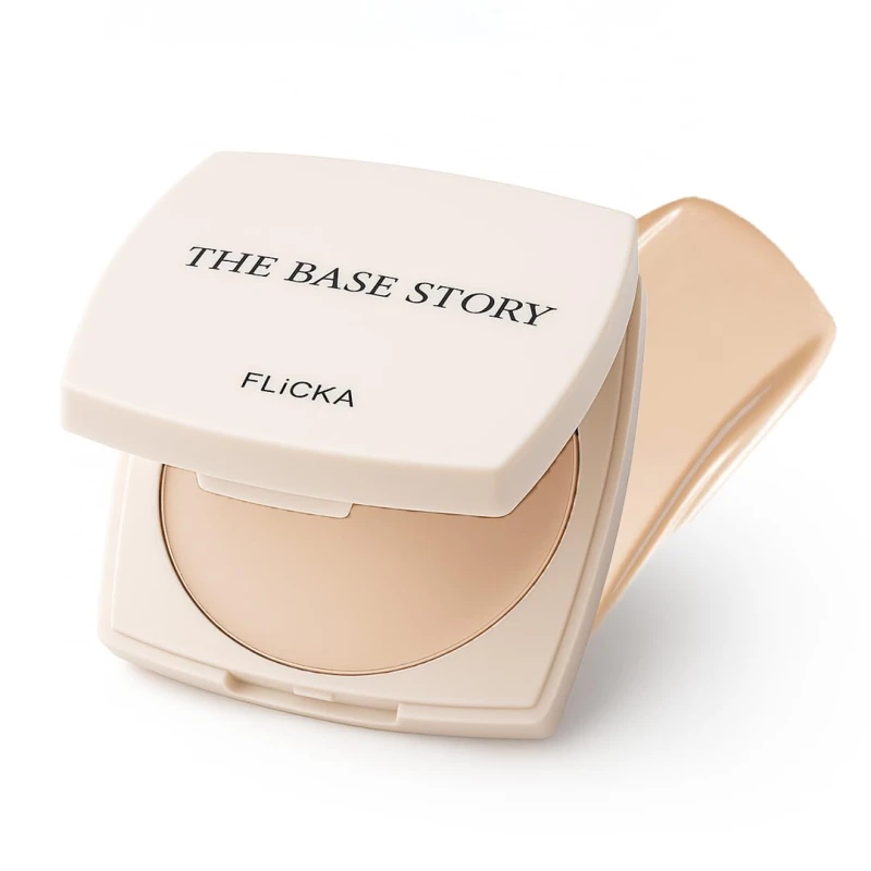 FLiCKA The Base Story Cream Foundation for Face Makeup 8.5gm | Medium to High Coverage | Waterproof &amp; Long Lasting | Smooth &amp; Matte Finish with SPF | All Skin Types | 01 Ivory thumbnail 2