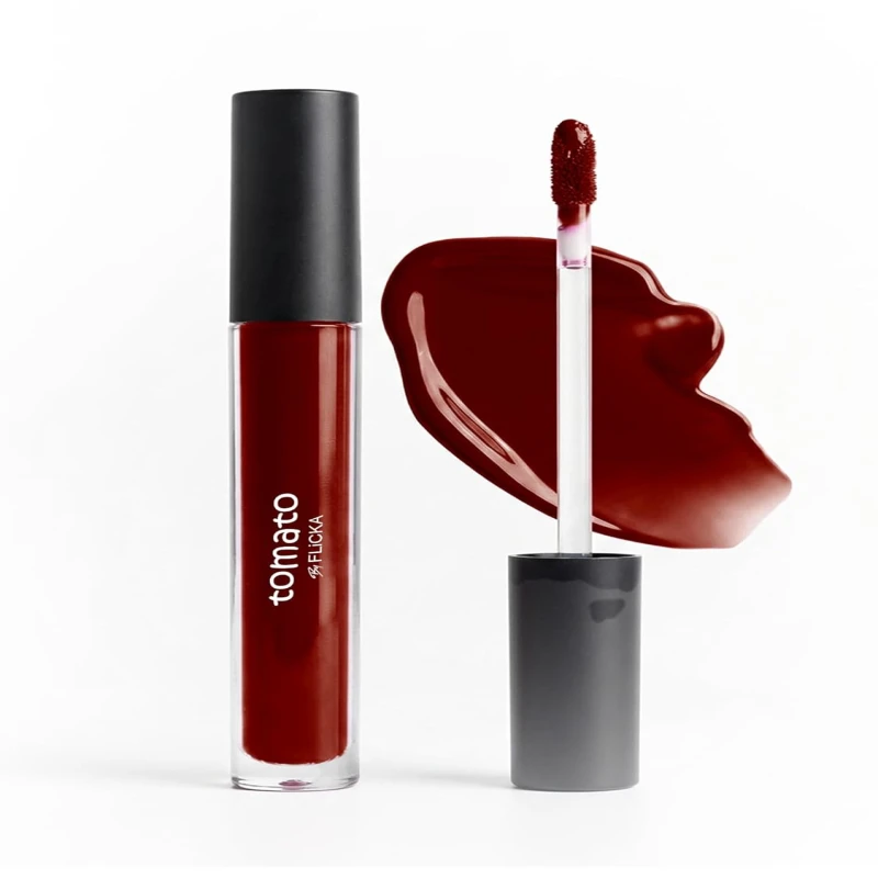 FLiCKA Tomato Liquid Lipstick| Transfer Proof, Smudge Proof, Non-Sticky, Creamy Lightweight Lipstick For Women, Shade 5, 2ml thumbnail 2