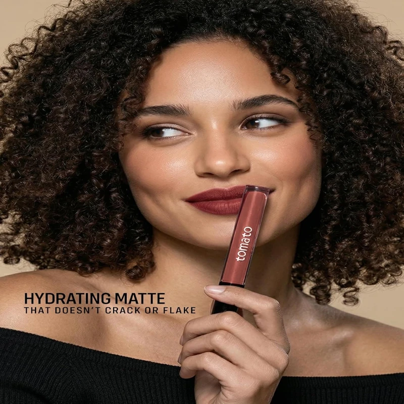 FLiCKA Tomato Liquid Lipstick| Transfer Proof, Smudge Proof, Non-Sticky, Creamy Lightweight Lipstick For Women, Shade 5, 2ml thumbnail 6