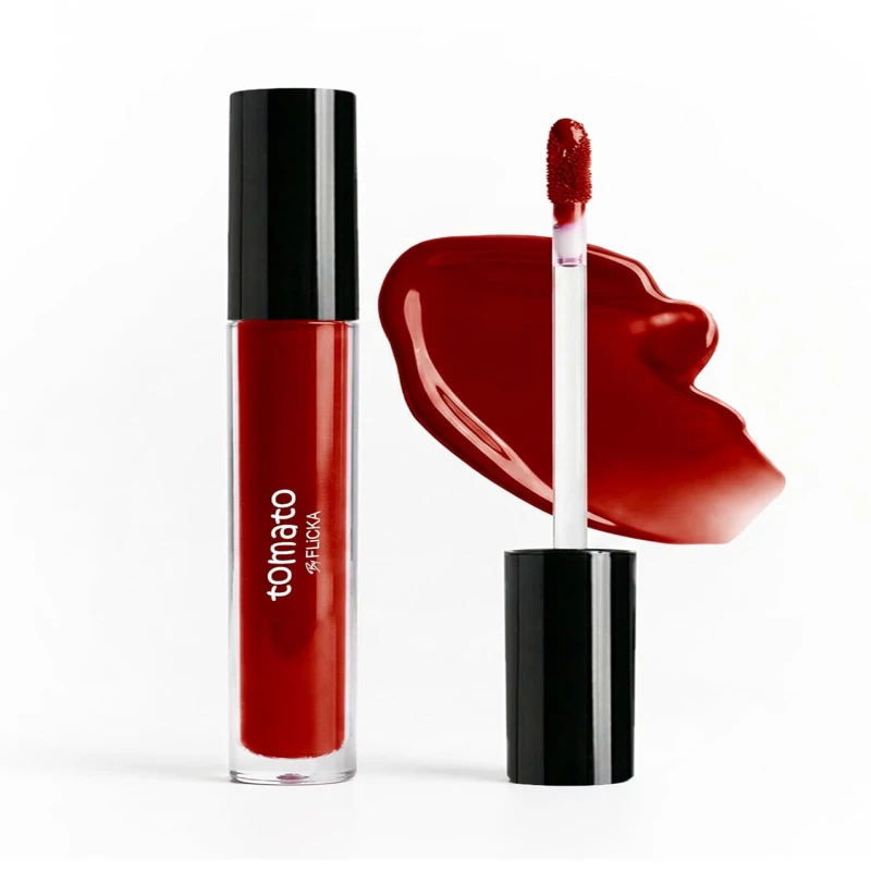 FLiCKA Tomato Liquid Lipstick| Transfer Proof, Smudge Proof, Non-Sticky, Creamy Lightweight Lipstick For Women, Shade 6, 2ml thumbnail 2