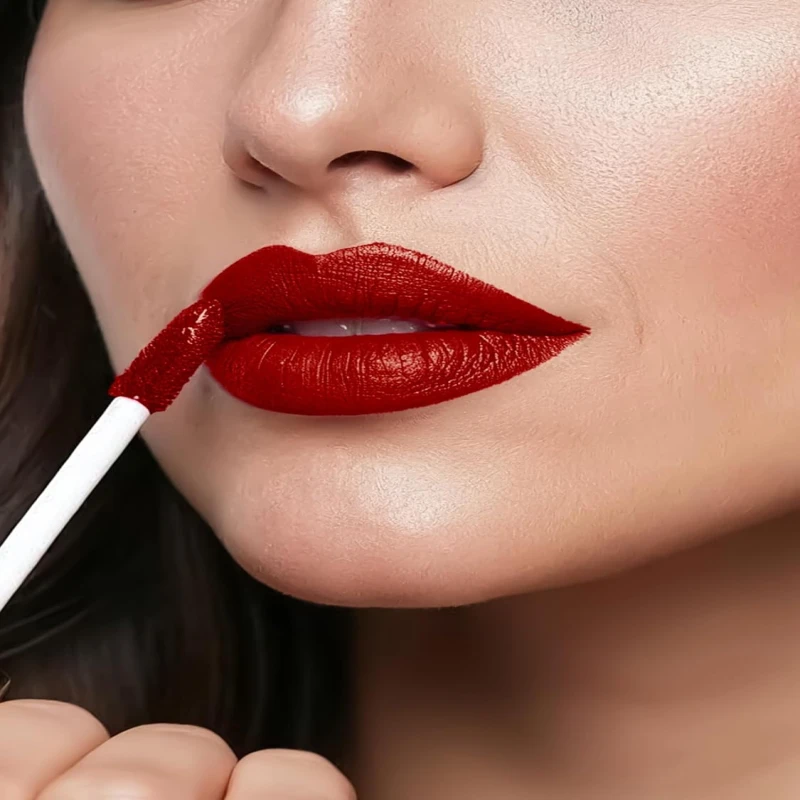 FLiCKA Weightless Impression Liquid Lipstick| Enriched With Vitamin E, Matte Finish, Moisturizing, Creaseless Formula, 10 October, 1.6ml thumbnail 3