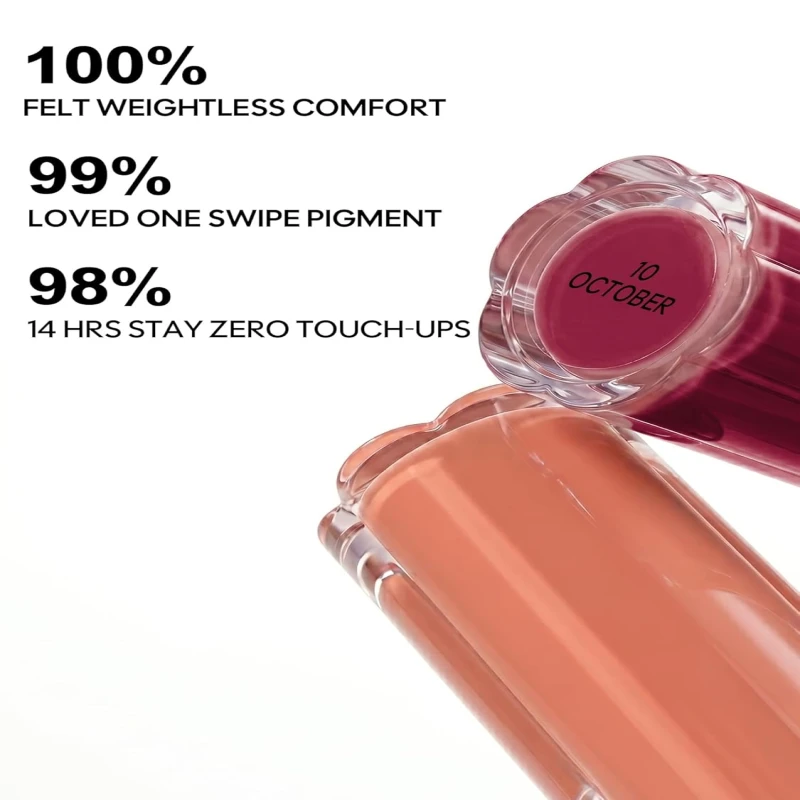 FLiCKA Weightless Impression Liquid Lipstick| Enriched With Vitamin E, Matte Finish, Moisturizing, Creaseless Formula, 10 October, 1.6ml thumbnail 9