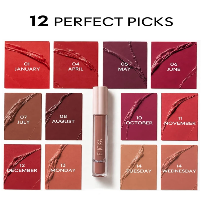 FLiCKA Weightless Impression Liquid Lipstick| Enriched With Vitamin E, Matte Finish, Moisturizing, Creaseless Formula, 10 October, 1.6ml thumbnail 10