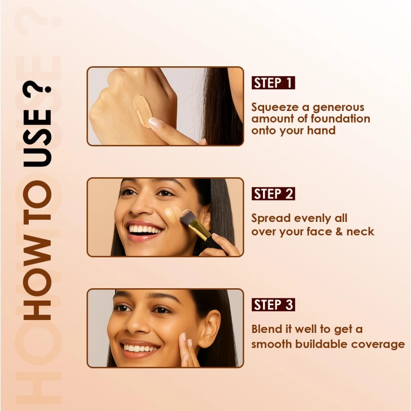 Glam 21 Color Match BB Cream Foundation SPF15 I Foundation &amp; Sunscreen Blemish-free Glow | Non-cakey Daily Use | Non-greasy &amp; Lightweight | Long-lasting Radiant Makeover| 46gm - 06 Dark Tan thumbnail 5