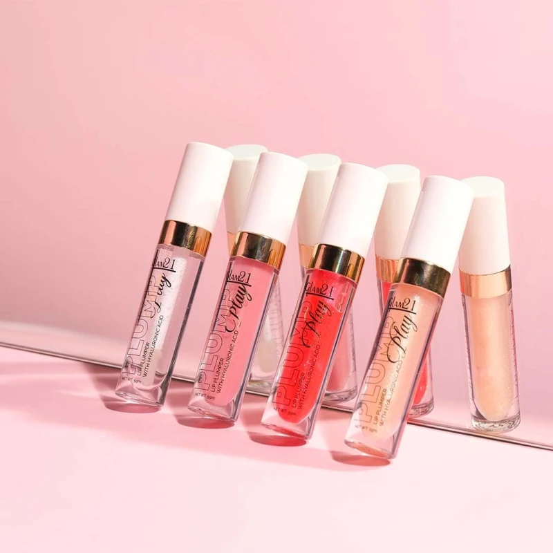 Glam 21 Lip Plumper With Hyaluronic Acid | Lightweight Lip Gloss With High Shine Glossy Finish For Fuller And Plump Lips | 04 Nude Shimmer - 5 Gm - Thumbnail 5