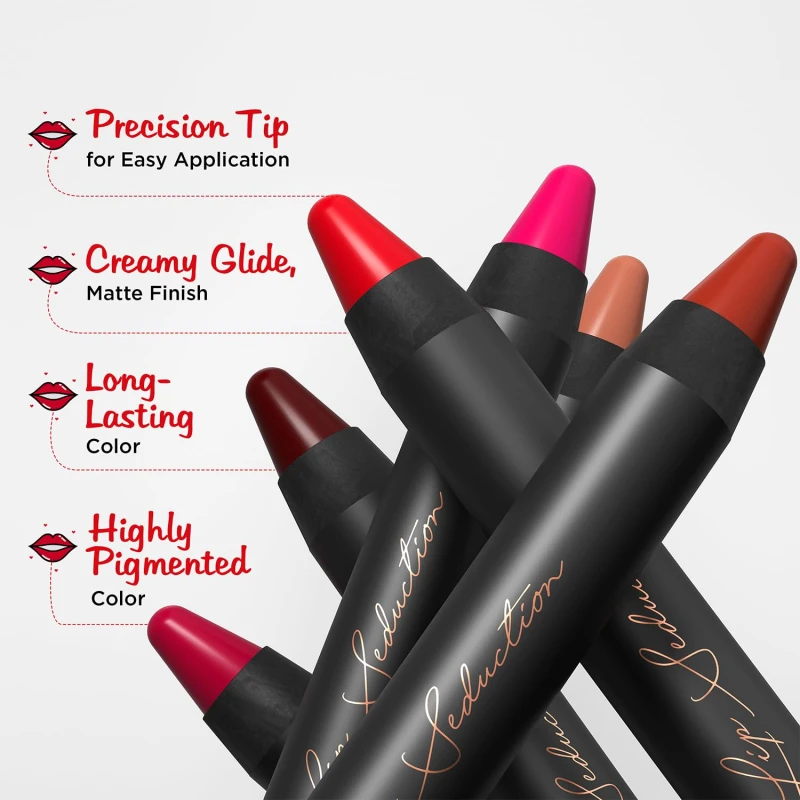 Glam 21 Lip Seduction Non- Transfer Crayon Lipstick up to 12 Hours Stay | Lightweight &amp; Longlasting|Creamy Matte | Smudge Proof - 3.6gm| Carving | 28 thumbnail 3