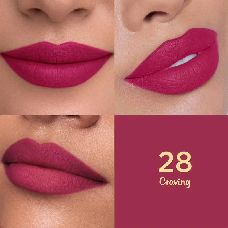 Glam 21 Lip Seduction Non- Transfer Crayon Lipstick up to 12 Hours Stay | Lightweight &amp; Longlasting|Creamy Matte | Smudge Proof - 3.6gm| Carving | 28 thumbnail 4