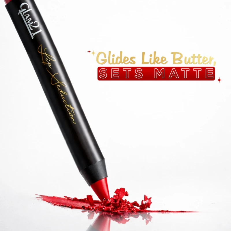 Glam 21 Lip Seduction Non- Transfer Crayon Lipstick up to 12 Hours Stay | Lightweight &amp; Longlasting|Creamy Matte | Smudge Proof - 3.6gm| Carving | 28 thumbnail 5