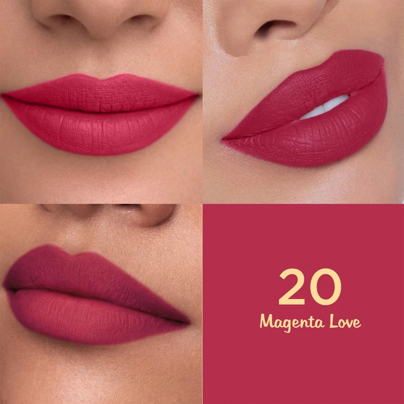 Glam 21 Lip Seduction Non- Transfer Crayon Lipstick up to 12 Hours Stay | Lightweight &amp; Longlasting|Creamy Matte | Smudge Proof - 3.6gm| Magenta Love | 20 - Thumbnail 4
