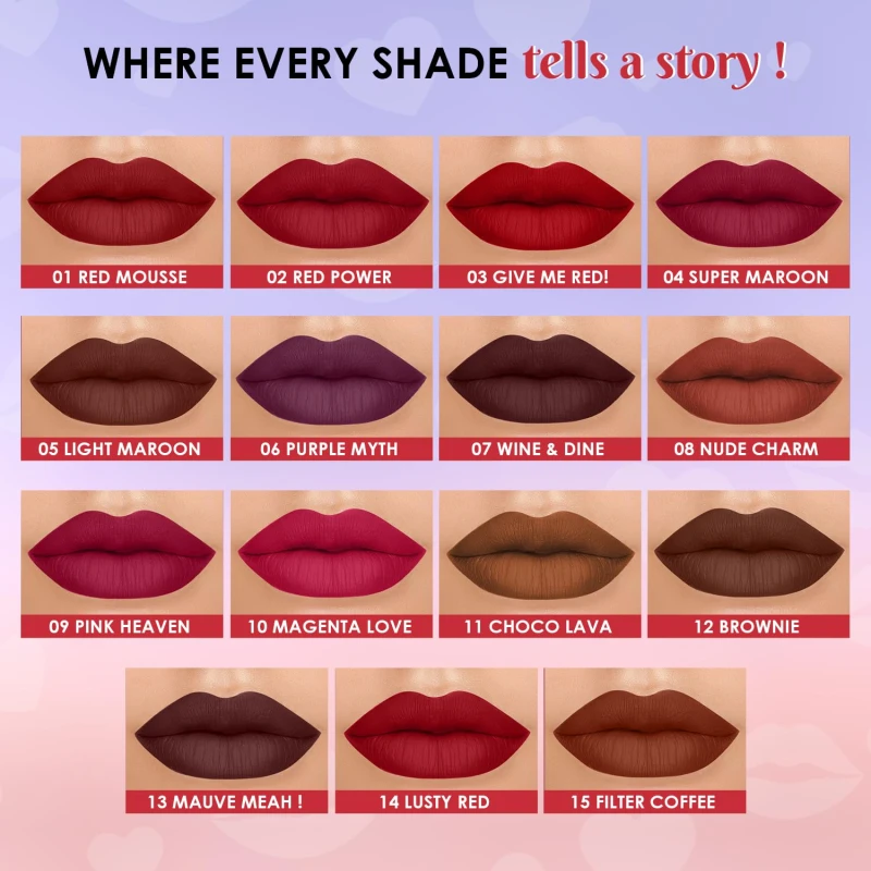 Glam 21 Long Lasting Non-Transfer Lipstick|Creamy Matte Formula | Smudge-Free | HD-Colored lips - 2gm|Lusty Red-14 thumbnail 6