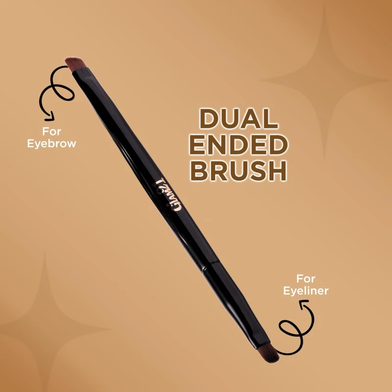 Glam21 2-in-1 Eyebrow Powder &amp; Gel Eyeliner | Intense Black Color | Quick Drying &amp; Lasts 24 hrs | Smudge &amp; Water Proof |Quick-Dry | Dual-Ended Brush | Inbuilt Mirror for Touch-up |4gm - Thumbnail 5