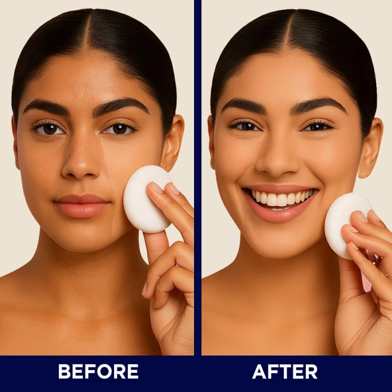 Glam21 “2 In 1” HD Compact Powder | Oil-Free Formula | 12 Hrs Long-Lasting Freshness | Natural Matte Finish | Smooth, Lightweight &amp; Buildable Coverage for Daily Face Makeup, 18gm- Fairy Tale -01 - Thumbnail 5