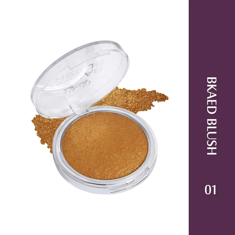 Glam21 Baked Blusher | Highly Pigmented, Long Lasting | Illuminating Glow Finish | Smooth &amp; Blendable Texture |Stays up to 8 hours | For All Skin Types | 6gm | Shade-01 thumbnail 5