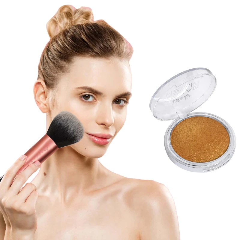 Glam21 Baked Blusher | Highly Pigmented, Long Lasting | Illuminating Glow Finish | Smooth &amp; Blendable Texture |Stays up to 8 hours | For All Skin Types | 6gm | Shade-07 thumbnail 4